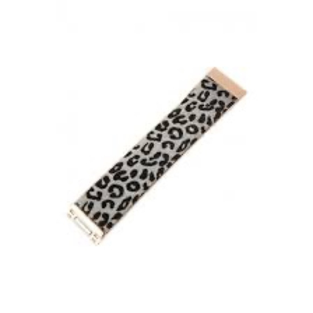 Leopard Leather Bar Bracelet/Cuff